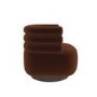 Rust Brown Velvet Modern Swivel Accent Chair - Zora