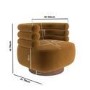 Caramel Brown Velvet Modern Swivel Accent Chair - Zora