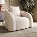 Modern Cream Boucle Armchair with Cushion - Zuri
