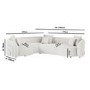 ONLY OPENED - Cream Boucle Left Hand Facing 4 Seater Curved Corner Sofa - Zuri