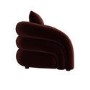 ALMOST PERFECT - Modern Deep Red Velvet Armchair with Cushion - Zuri
