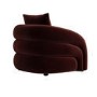 ALMOST PERFECT - Modern Deep Red Velvet Armchair with Cushion - Zuri