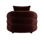 ALMOST PERFECT - Modern Deep Red Velvet Armchair with Cushion - Zuri