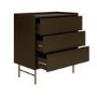 Khaki Green Modern 3 Drawer Chest of Drawers - Zane 