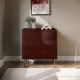Burgundy Modern 3 Drawer Chest of Drawers - Zane 