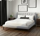 Upholstered Double Grey Beds.