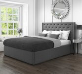 Upholstered Grey Fabric Beds.