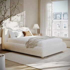 Fabric Double Ottoman Beds