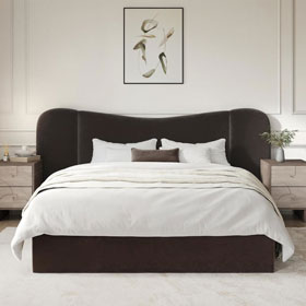 Velvet Double Ottoman Beds