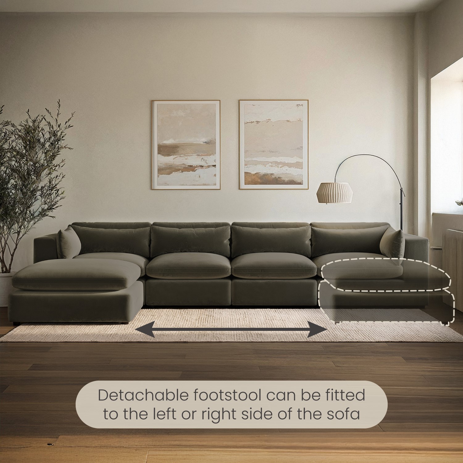 Moveable Sofa Chaise