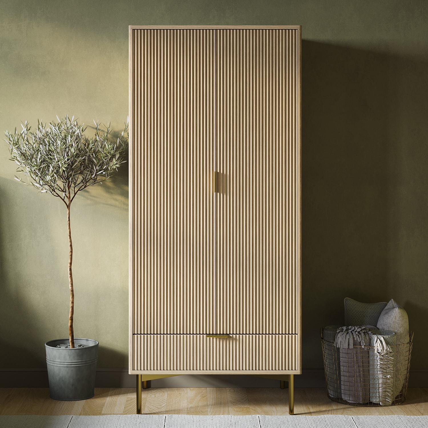 2 Door Wardrobe with Drawers