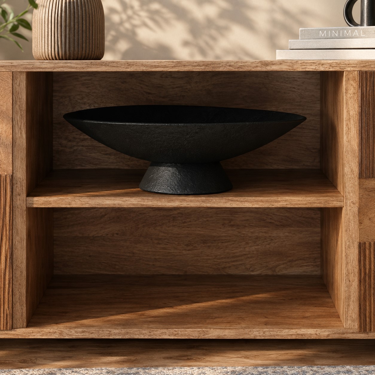 Spacious Open Shelving